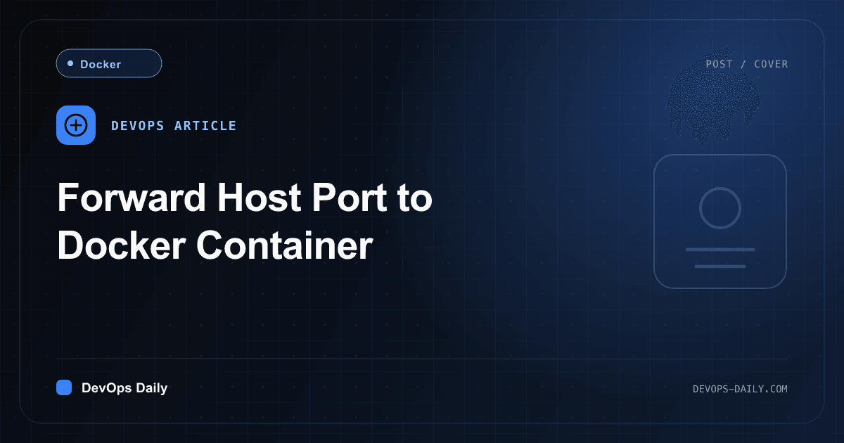 Forward Host Port to Docker Container