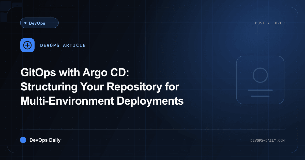 GitOps with Argo CD repository structure