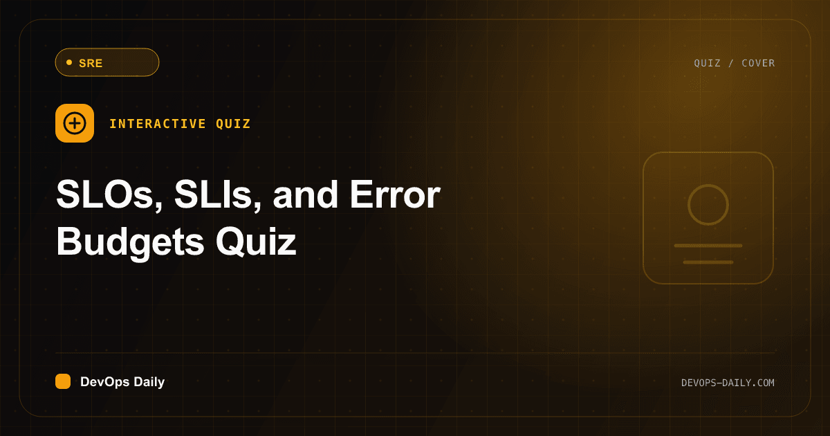 SLOs, SLIs, and Error Budgets Quiz